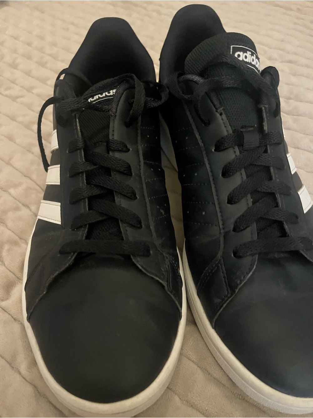 adidas Black Sneakers with White Stripes - Men's Low Profile